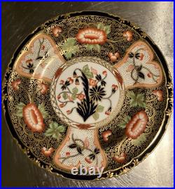 Royal Crown Derby #4591 GADROONED CABINET PLATES 8 1/2 Matching Set -6 c. 1895