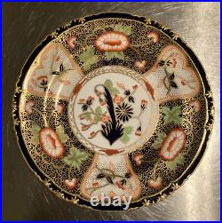 Royal Crown Derby #4591 GADROONED CABINET PLATES 8 1/2 Matching Set -6 c. 1895