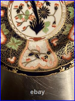 Royal Crown Derby #4591 GADROONED CABINET PLATES 8 1/2 Matching Set -6 c. 1895