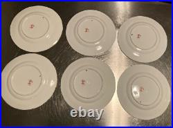 Royal Crown Derby #4591 GADROONED CABINET PLATES 8 1/2 Matching Set -6 c. 1895