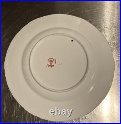 Royal Crown Derby #4591 GADROONED CABINET PLATES 8 1/2 Matching Set -6 c. 1895