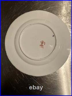 Royal Crown Derby #4591 GADROONED CABINET PLATES 8 1/2 Matching Set -6 c. 1895