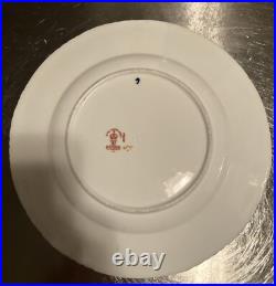 Royal Crown Derby #4591 GADROONED CABINET PLATES 8 1/2 Matching Set -6 c. 1895