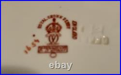 Royal Crown Derby #4591 GADROONED CABINET PLATES 8 1/2 Matching Set -6 c. 1895