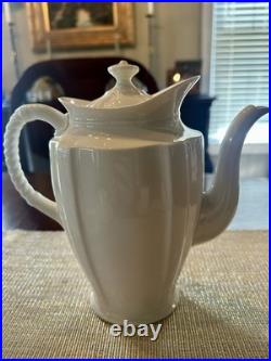 Royal Crown Derby 5 Cup Coffee Pot Surrey White With 3 Cup Green Mark 1940's Royal Crown Derby 5 Cup Coffee Pot Surrey White With 3 Cup Green Mark 1940's