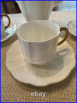 Royal Crown Derby 5 Cup Coffee Pot Surrey White With 3 Cup Green Mark 1940's