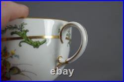 Royal Crown Derby 7997 Hand Painted Floral & Gold Green Scrolls Tea Cup & Saucer