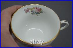 Royal Crown Derby 7997 Hand Painted Floral & Gold Green Scrolls Tea Cup & Saucer