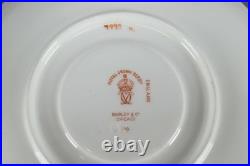 Royal Crown Derby 7997 Hand Painted Floral & Gold Green Scrolls Tea Cup & Saucer