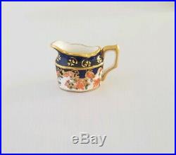 Royal Crown Derby # 9818 Floral Porcelain Miniature 6 PC Vintage Tea Set