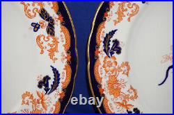 Royal Crown Derby 9820 (5) Dinner Plates, 10 1/4 Cobalt & Rust (B42)