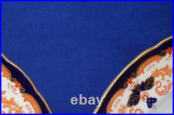 Royal Crown Derby 9820 (5) Dinner Plates, 10 1/4 Cobalt & Rust (B42)