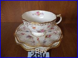 Royal Crown Derby ANTOINETTE Tea Trio Cup / Saucer / Side Plate
