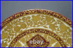 Royal Crown Derby Alhambra Raised Gold Beaded Floral Red & Yellow 9 1/8 Plate