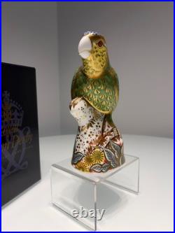 Royal Crown Derby Amazon Green Parrot with certificate and box