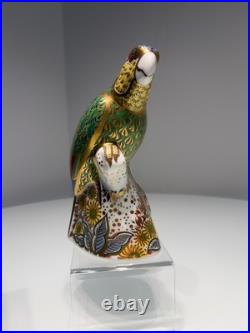 Royal Crown Derby Amazon Green Parrot with certificate and box