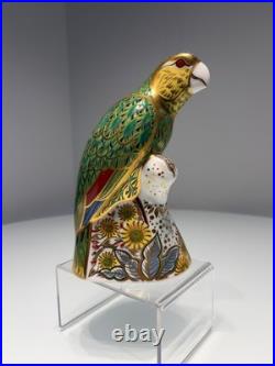 Royal Crown Derby Amazon Green Parrot with certificate and box