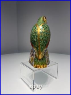 Royal Crown Derby Amazon Green Parrot with certificate and box