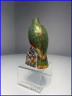 Royal Crown Derby Amazon Green Parrot with certificate and box