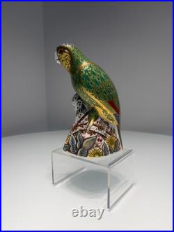 Royal Crown Derby Amazon Green Parrot with certificate and box