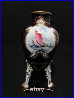 Royal Crown Derby Amphora Vase Hand Painted & Signed WEJ Dean. C. 1923