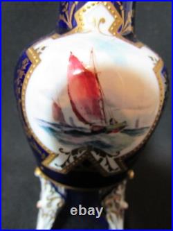 Royal Crown Derby Amphora Vase Hand Painted & Signed WEJ Dean. C. 1923