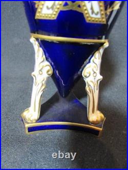 Royal Crown Derby Amphora Vase Hand Painted & Signed WEJ Dean. C. 1923