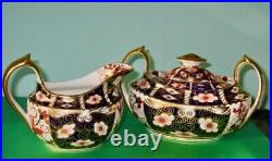 Royal Crown Derby Antique IMARI Cream & Sugar Set made in 1933