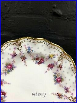 Royal Crown Derby Antoinette 1st Quality Fluted Salad Dessert Plate 8 20.5 XLV