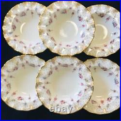 Royal Crown Derby Antoinette Deep Plate Set of 6 Used