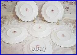 Royal Crown Derby Antoinette Plate 20cm Set of 6 Tableware Used