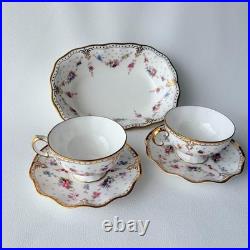 Royal Crown Derby Antoinette Vegetable Bowl Cup Saucer Fine Bone China England