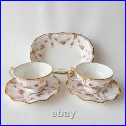 Royal Crown Derby Antoinette Vegetable Bowl Cup Saucer Fine Bone China England