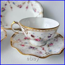 Royal Crown Derby Antoinette Vegetable Bowl Cup Saucer Fine Bone China England