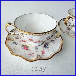 Royal Crown Derby Antoinette Vegetable Bowl Cup Saucer Fine Bone China England