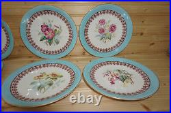 Royal Crown Derby Aqua / Blue Rim Cake Stand & 11-Plates, 9¼ c1877-1890 (B54)