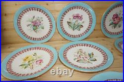 Royal Crown Derby Aqua / Blue Rim Cake Stand & 11-Plates, 9¼ c1877-1890 (B54)