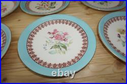 Royal Crown Derby Aqua / Blue Rim Cake Stand & 11-Plates, 9¼ c1877-1890 (B54)