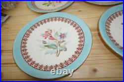 Royal Crown Derby Aqua / Blue Rim Cake Stand & 11-Plates, 9¼ c1877-1890 (B54)