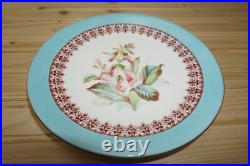 Royal Crown Derby Aqua / Blue Rim Cake Stand & 11-Plates, 9¼ c1877-1890 (B54)