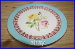Royal Crown Derby Aqua / Blue Rim Cake Stand & 11-Plates, 9¼ c1877-1890 (B54)