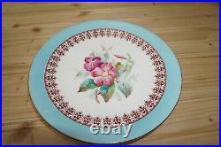 Royal Crown Derby Aqua / Blue Rim Cake Stand & 11-Plates, 9¼ c1877-1890 (B54)