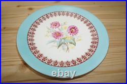 Royal Crown Derby Aqua / Blue Rim Cake Stand & 11-Plates, 9¼ c1877-1890 (B54)