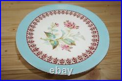 Royal Crown Derby Aqua / Blue Rim Cake Stand & 11-Plates, 9¼ c1877-1890 (B54)