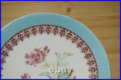 Royal Crown Derby Aqua / Blue Rim Cake Stand & 11-Plates, 9¼ c1877-1890 (B54)