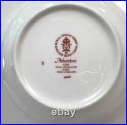 Royal Crown Derby Arboretum Gold Rim Soup Plate 8.5D, NEW