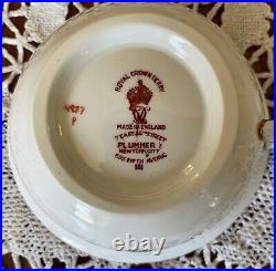 Royal Crown Derby Art Nouveau Tea Cup & Saucer (3 Sets) c. 1937