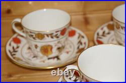 Royal Crown Derby Asian Rose 8687 (6) Cups, 2 5/8 & (6) Saucers, 5 3/4