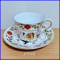 Royal Crown Derby Asian Rose Cup Saucer Pair Set