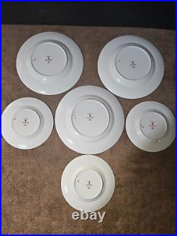 Royal Crown Derby Asian Rose Salad Plates 8 1/2 & Bread Plates 6 1/4 Set Of 6